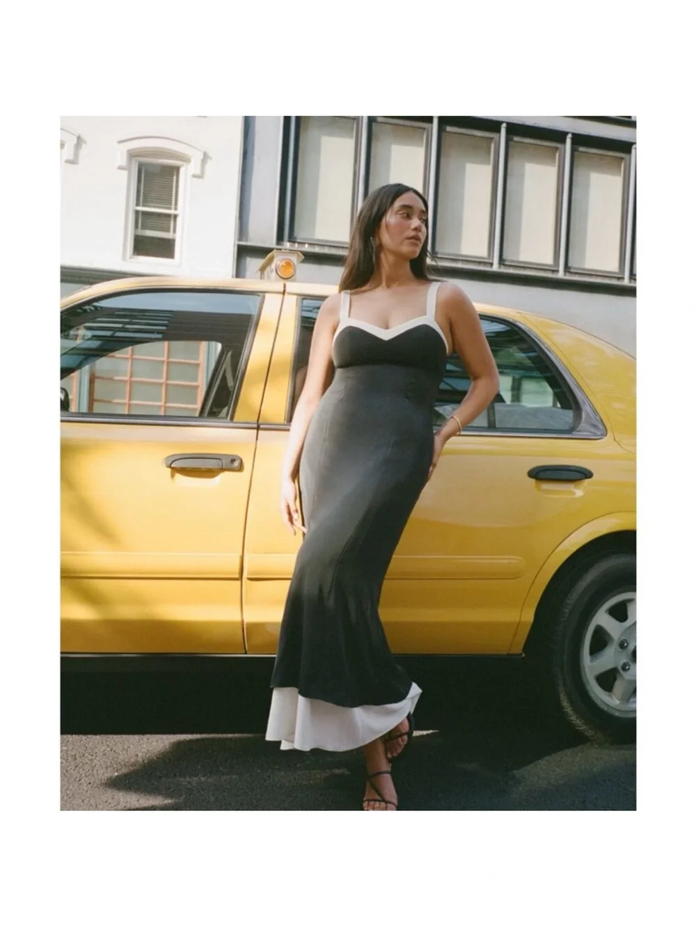 Abercrombie Black and White Slip Dress